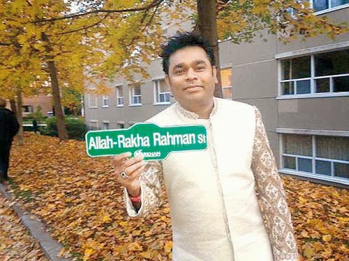 Street named after A R Rahman in Canada